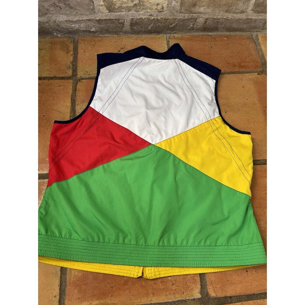 Lauren Ralph Lauren Reversible Colorblock Windbreaker Vest 80's Unisex Large